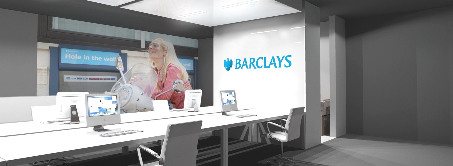 Barclays bankshop interior design workspace