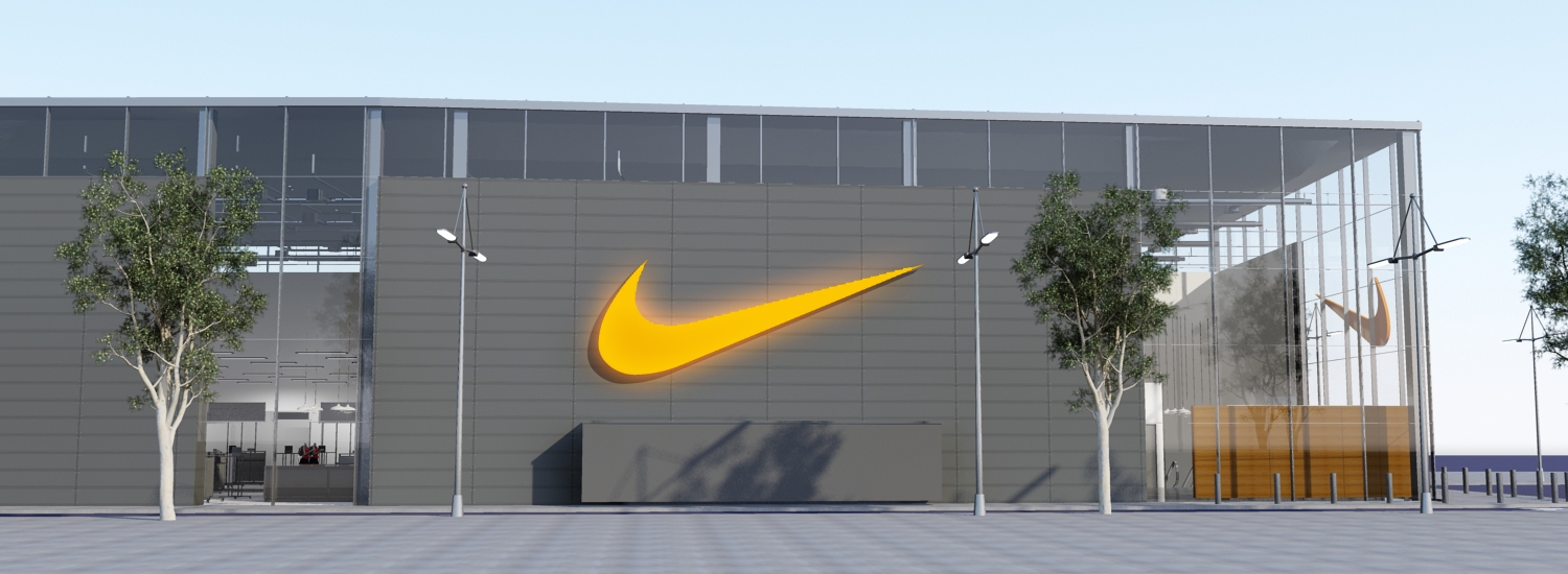 Nike Barcelona exterieur zijaanzicht