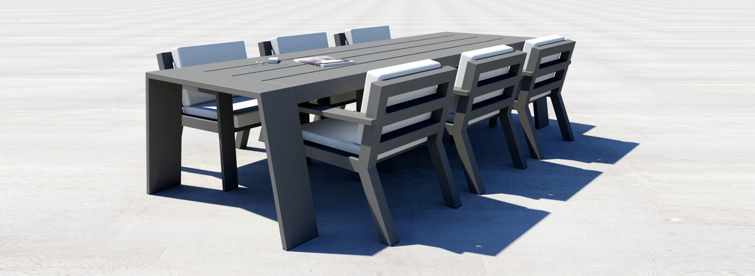 ontwerp rendering borek viking low diner in aluminium antraciet