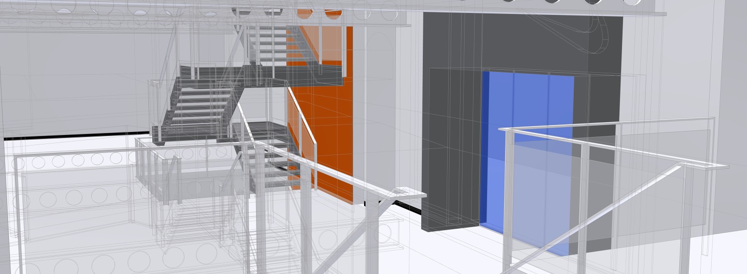 nike london factory store 3D CAD trappen