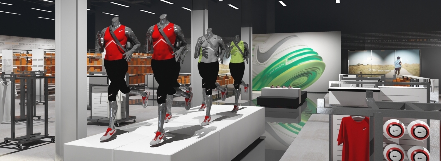 nike madrid factory store catwalk presentation