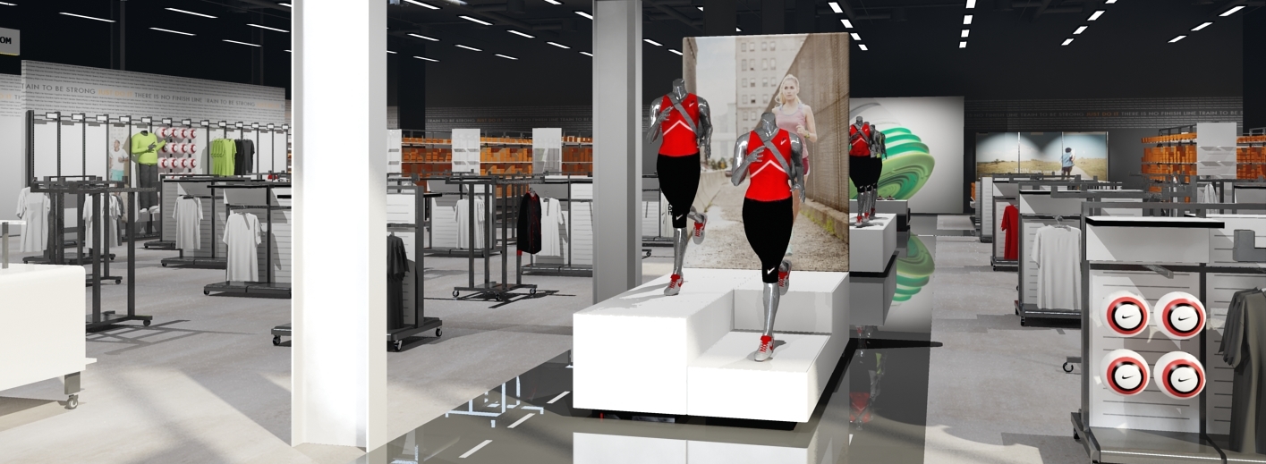 nike madrid factory store catwalk presentation