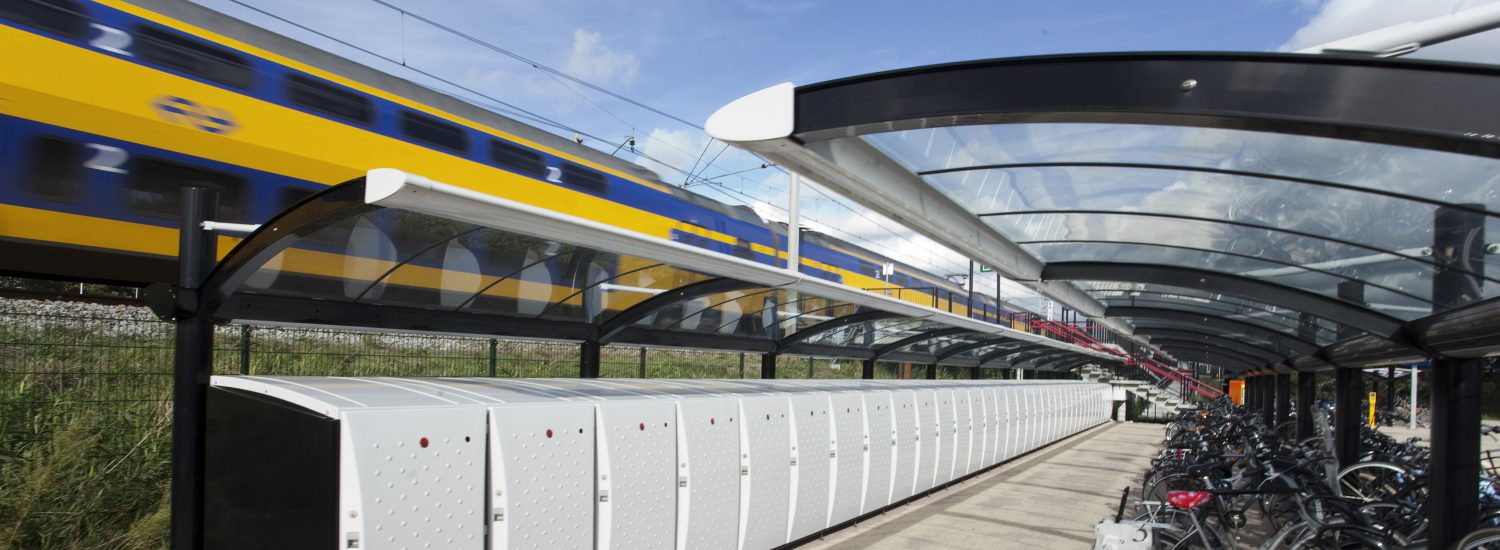 bicycle shelter for all dutch rail railway stations frans van rens